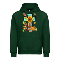 Forest Green western thankful cross pumpkin Urban Hoodie - BarkalooDesign