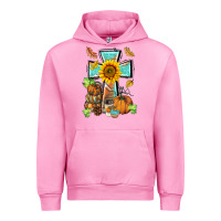 Fuchsia Pink western thankful cross pumpkin Urban Hoodie - BarkalooDesign