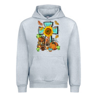 Heather Grey western thankful cross pumpkin Urban Hoodie - BarkalooDesign