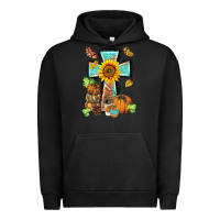 Pigment Black western thankful cross pumpkin Urban Hoodie - BarkalooDesign
