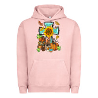 Pigment Salmon western thankful cross pumpkin Urban Hoodie - BarkalooDesign