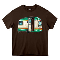 Chocolate Brown caravan Heavy Core Tee - MaliasSmallBusiness