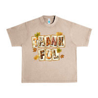 French Oak Thankful with Plate Urban Heavy Tee - texasbilliewilder