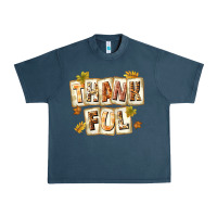Midnight Navy Thankful with Plate Urban Heavy Tee - texasbilliewilder