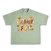 Oil Green Thankful with Plate Urban Heavy Tee - texasbilliewilder