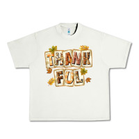 Pistachio Thankful with Plate Urban Heavy Tee - texasbilliewilder