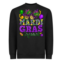 Black Mardi Gras squad Heavyweight Sweatshirt - FaDigitalArtStudio