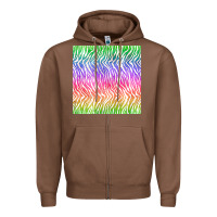 Chestnut watercolor rainbow tiger seamless pattern Zipper Hoodie - BundleAndBundleShop