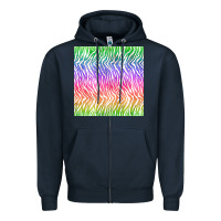 Navy watercolor rainbow tiger seamless pattern Zipper Hoodie - BundleAndBundleShop