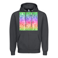 Smoke watercolor rainbow tiger seamless pattern Zipper Hoodie - BundleAndBundleShop