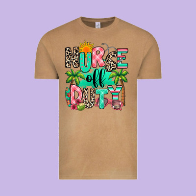 Nurse Off Duty Summer Break Vintage Tee Designed By Ranaportraitstore