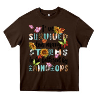 Chocolate Brown ive survived too many storms to bebothered by rain Heavy Core Tee - MaliasSmallBusiness