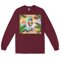 Burgundy summer mom Long Sleeve Tee - TumblerDesignByShophia