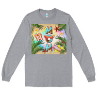 Heather Grey summer mom Long Sleeve Tee - TumblerDesignByShophia