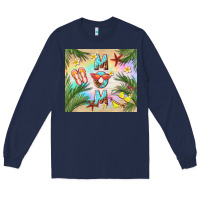 Navy summer mom Long Sleeve Tee - TumblerDesignByShophia