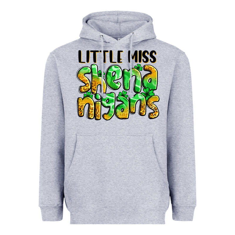 Little Miss Shenanigans St. Patrick's Heavyweight Hoodie by LillyAllenDesigns | Teevron