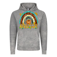 Cloud Rock Hello Fall with Rainbow Vintage Hoodie - texasbilliewilder