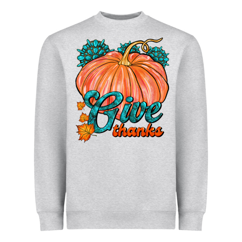Give Thanks Heavyweight Sweatshirt by FaDigitalArtStudio | Teevron