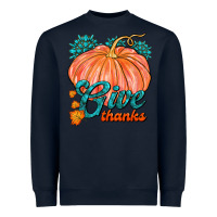 Navy Give Thanks Heavyweight Sweatshirt - FaDigitalArtStudio