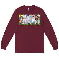 Burgundy Easter Bunnies Long Sleeve Tee - RanaPortraitStore
