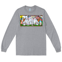 Heather Grey Easter Bunnies Long Sleeve Tee - RanaPortraitStore