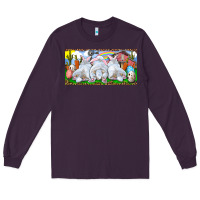 Plum Easter Bunnies Long Sleeve Tee - RanaPortraitStore