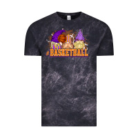 Cloud Black Basketball gnomes Vintage Tee - NancyCooperArtShop