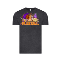 Vintage Black Basketball gnomes Vintage Tee - NancyCooperArtShop