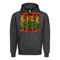 Charcoal Heather african silhouette seamless pattern Zipper Hoodie - BundleAndBundleShop