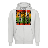 Dove Grey african silhouette seamless pattern Zipper Hoodie - BundleAndBundleShop