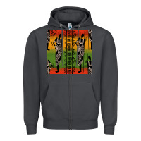 Smoke african silhouette seamless pattern Zipper Hoodie - BundleAndBundleShop