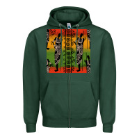 Sports Green african silhouette seamless pattern Zipper Hoodie - BundleAndBundleShop