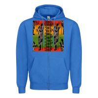 True Royal african silhouette seamless pattern Zipper Hoodie - BundleAndBundleShop