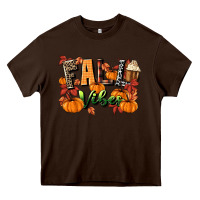 Chocolate Brown fall vibes Heavy Core Tee - MaliasSmallBusiness
