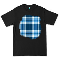 Black Winter Tartan Patch Premium Tee - BundleAndBundleShop