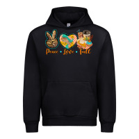 Black peace love fall Urban Hoodie - BarkalooDesign