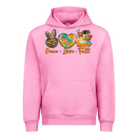 Fuchsia Pink peace love fall Urban Hoodie - BarkalooDesign