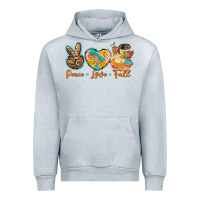 Heather Grey peace love fall Urban Hoodie - BarkalooDesign