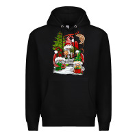 Black christmas gnome truck Premium Hoodie - BundleAndBundleShop