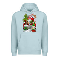 Blue Mist christmas gnome truck Premium Hoodie - BundleAndBundleShop