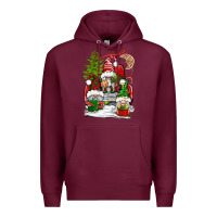 Burgundy christmas gnome truck Premium Hoodie - BundleAndBundleShop