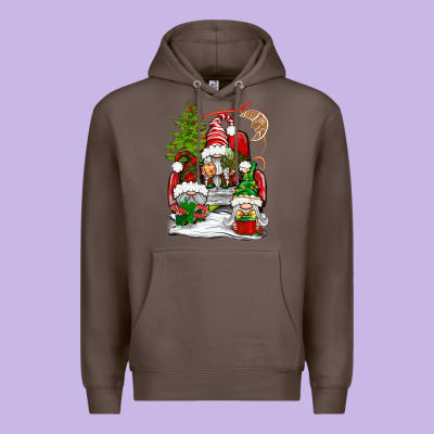 Christmas Gnome Truck Premium Hoodie Designed By Bundleandbundleshop