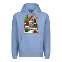 Colony Blue christmas gnome truck Premium Hoodie - BundleAndBundleShop