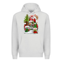 Dove Grey christmas gnome truck Premium Hoodie - BundleAndBundleShop