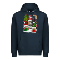 Navy christmas gnome truck Premium Hoodie - BundleAndBundleShop