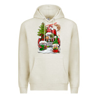 Oatmeal Heather christmas gnome truck Premium Hoodie - BundleAndBundleShop