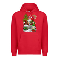 Red christmas gnome truck Premium Hoodie - BundleAndBundleShop