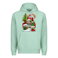 Seafoam christmas gnome truck Premium Hoodie - BundleAndBundleShop