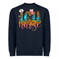 Navy Western ICU Intensive Care Unit Nurse Heavyweight Sweatshirt - FaDigitalArtStudio