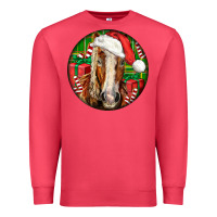 Cardinal Belgian Horse  Christmas Premium Sweatshirt - LillyAllenDesigns